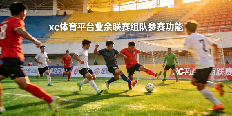 xc体育平台业余联赛组队参赛功能 - 业余足球比赛激烈对抗场景